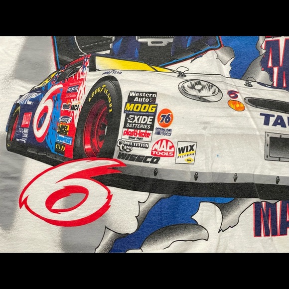 Vintage Logo Athletic NASCAR Mark Martin Mega All Over Print Shirt - Picture 3 of 12